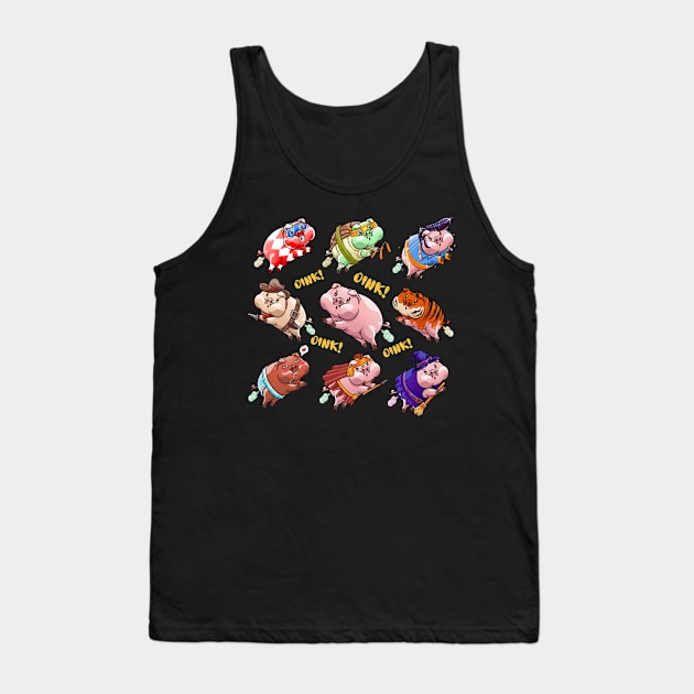 oink pigs costume party Tank Top by Crow Creations